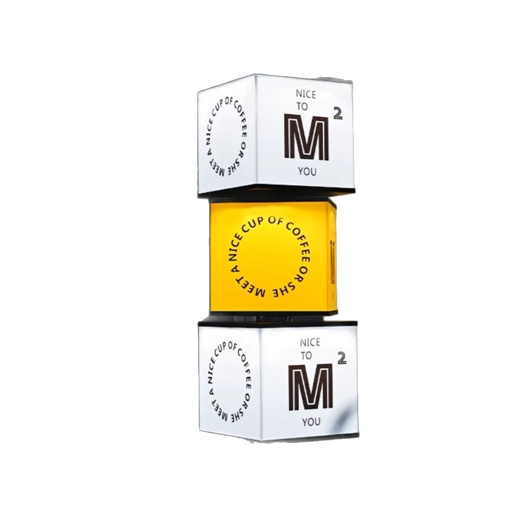 No estándar personalizado creativo red acrílico soporte giratorio caja de luz dinámica puerta colgante lateral cartel rodante