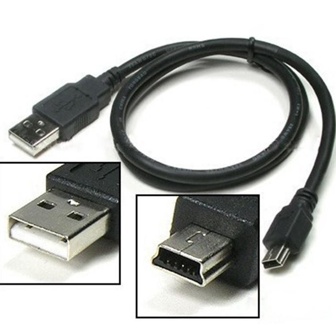 Todo cobre negro miniusb cable V3 mini 5PIN cable de datos T puerto cámara teléfono móvil cable de carga cable