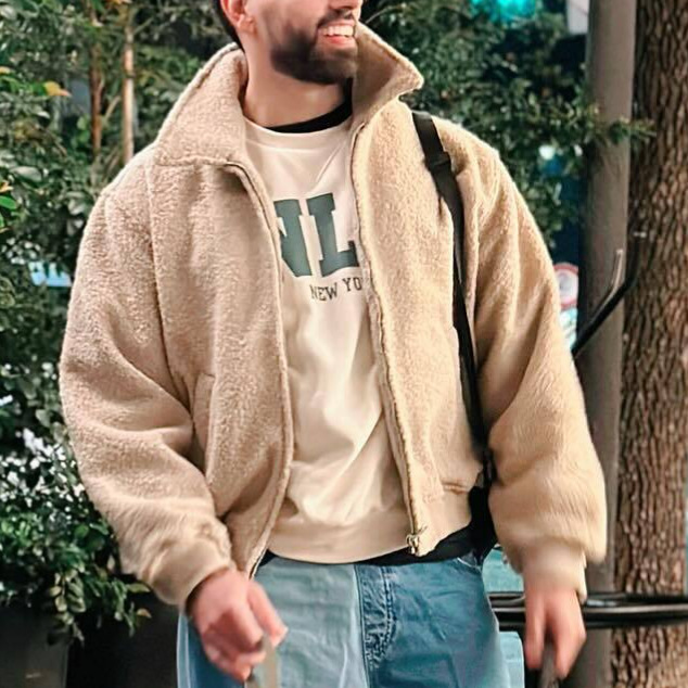 Giacca invernale da uomo foderata in pile - Cappotto casual comodo e antivento con fodera in sherpa, capospalla con cerniera dalla vestibilità comoda per il freddo (cachi, S-XXXL)_voghion.com