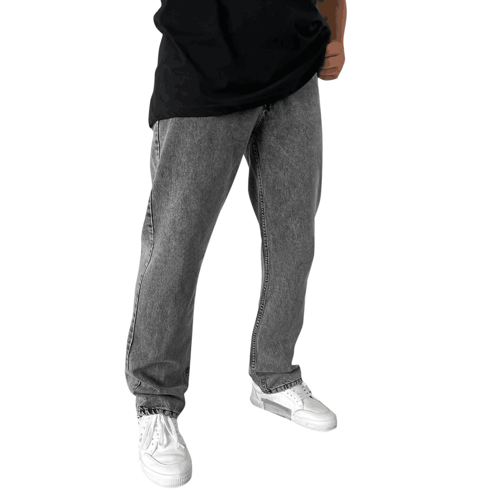 Europa y Estados Unidos comercio exterior transfronterizo vaqueros varones de color sólido rectos variados vaqueros varones