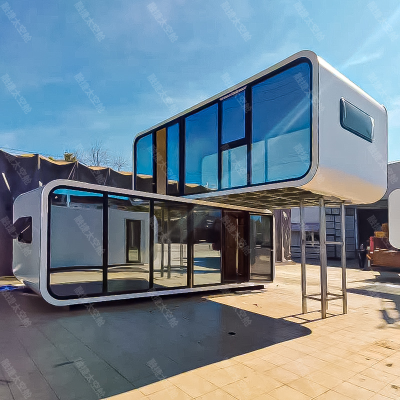 Casa Móvil Tipo Cápsula Espacial Rongjie, Casa de Huéspedes al Aire Libre, Tienda Contenedor, Almacén Apple, Fabricante de Casas de Estructura de Acero, Habitable