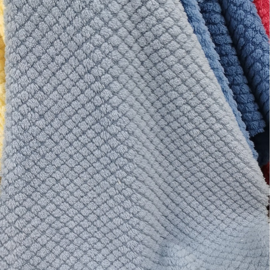 Dobles lados de flange de lana Jacquard Jacquard simple tela textil para el hogar pijamas tela para el hogar