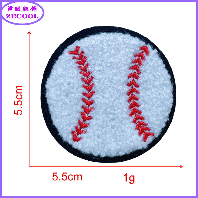 펠트 바닥 * 흰색 * 야구 야구 * 높은 5cm * 혼합 자수
