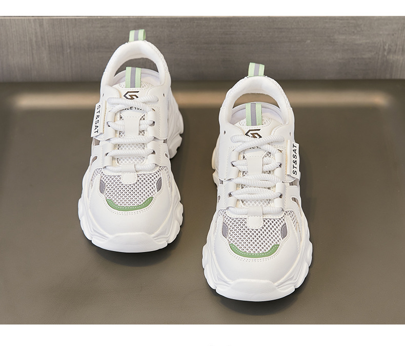 Giày sneaker nữ đế dày phong cách chunky, lưới thoáng khí mùa hè 2025 — Màu xanh lá cây [phiên bản nâng cấp], SSC2112E5K màu tím nhạt rỗng thoáng khí, SSC2112E5K màu xanh lá cây rỗng thoáng khí, Màu tím nhạt [phiên bản nâng cấp] chi tiết 16