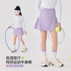 女の子テニスのスカート2025夏の新型子供速乾運動のスカートの女の子の夏服の防光スカートのズボン