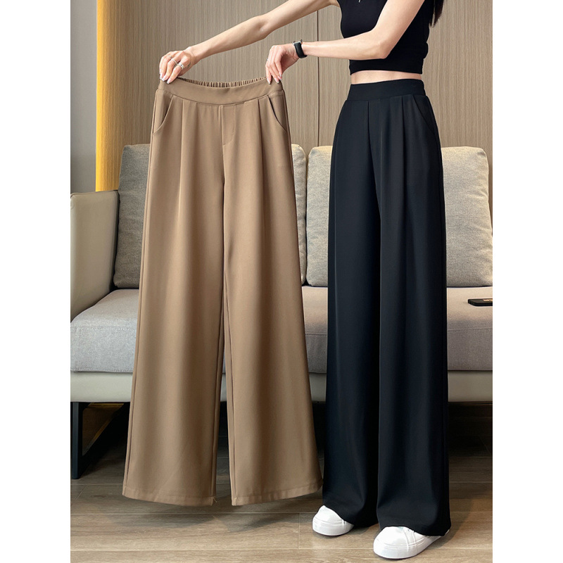 Women's Suit Pants Spring and Autumn High-Waisted Drape Wide-Leg Pants New Summer Thin Casual Slim Straight-Leg Women's Pants