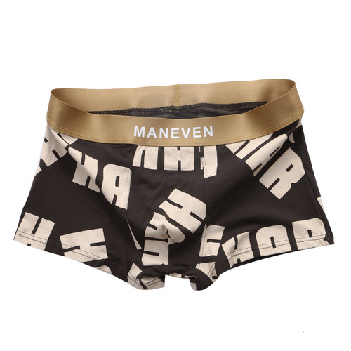 Men's Underpants Youth Sports Breathable Four-Corner Pants Korean Style Shorts Head Cotton Men's Straight Pants Drop Ship One Piece