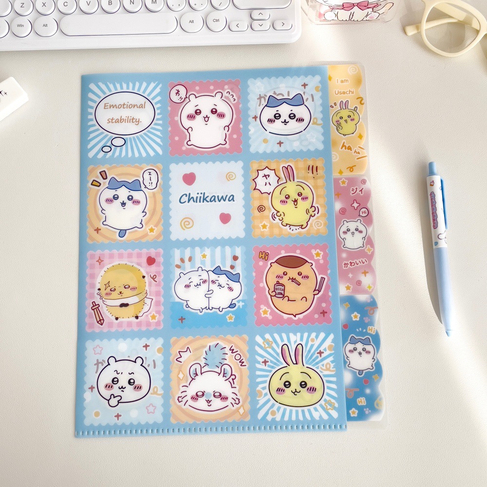 学生の中学生専用の答案用紙の収納袋の多層のファイルの答案用紙の整理の告知の回条の改ページの収納帳