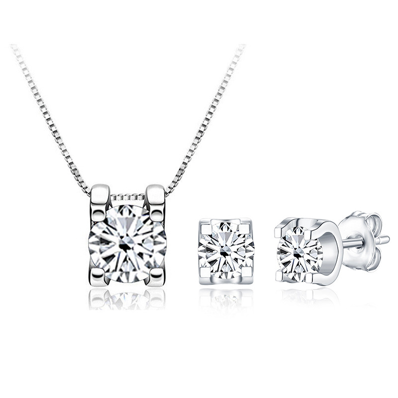 Ventas transfronterizas calientes de cabeza de toro collar de diamante de mozan collar conjunto de joyas de plata 925 regalos de vacaciones