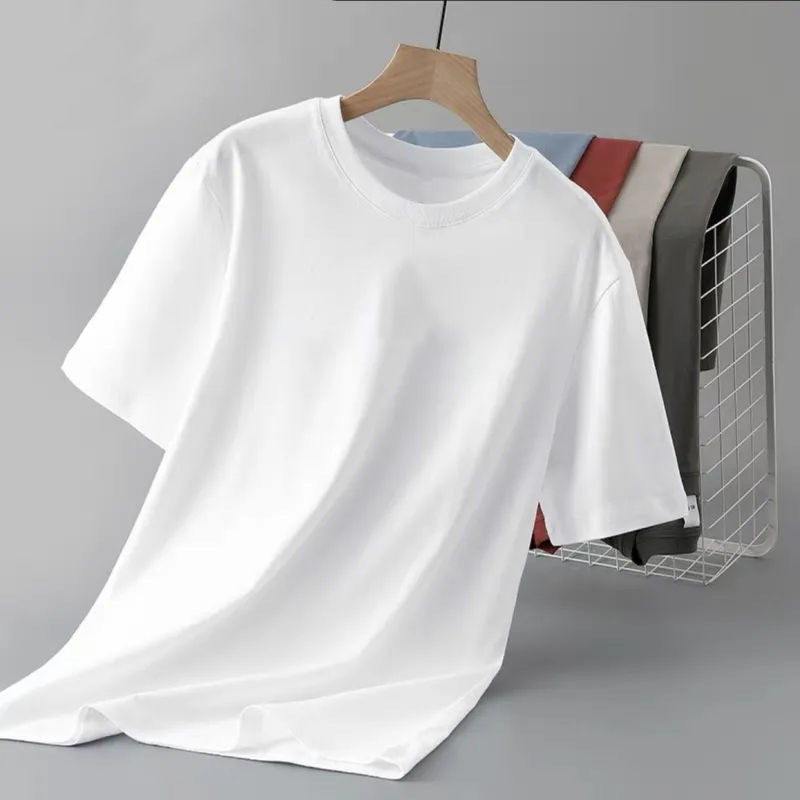Camiseta de manga corta de los hombres de otoño nuevo estilo coreano SLIM-Fit moda impreso fino cuello redondo en el puesto image 7