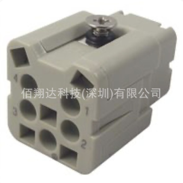 TE/泰科 HA-004-FS T2010043201-000 4P 10A 400V 矩形航空接插件