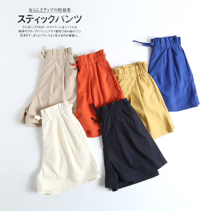 HD035 Women's Clothing 2022 Spring New Casual Sports Shorts Sweat Pants with Loosening Waist Lace-up Casual Pants Y448023