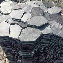 批发花岗岩冰裂纹黄金麻白麻碎拼不规则铺地麻石公园广场景观地铺