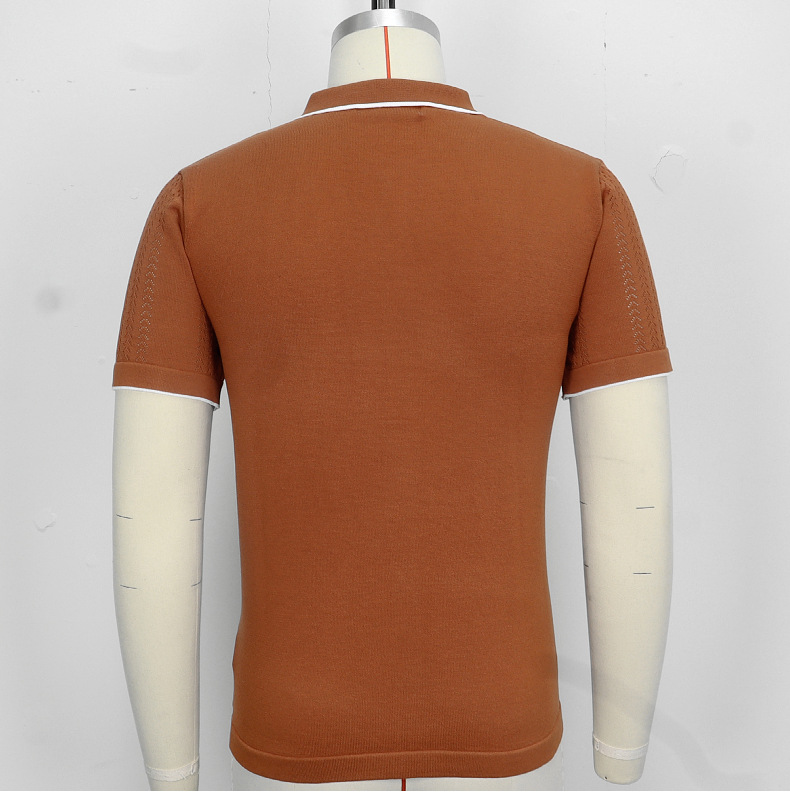 245g Weight Short Sleeve Sleeve Length Tencel Fabric Type Regular Top Length Casual Occasion Turndown Neckline Regular Fit Fit Type Solid Color Pattern Summer Season Men's Gender Simple Style Style Men's Solid Color Simple Style Turndown Short Sleeve Regular Fit Men's T-shirt 16