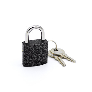 Factory Direct Sales 25mm Black Spray Plastic Curved Padlock Plastic Steel Waterproof and Rust-Proof Dormitory Cabinet Drawer Lock Lock