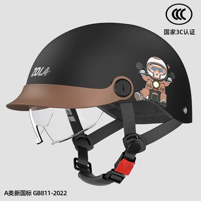 Motosiklet kaskı (dəbilqə) – light half helmet ear protection - black-hd-endoscopy-3c-certification-paint