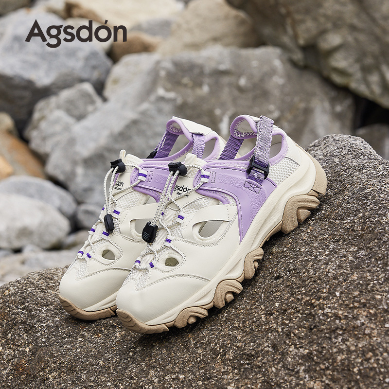 Augustion sandalias deportivas al aire libre para mujer 2025 nuevo verano hueco casual plataforma vadeo zapatos de montaña