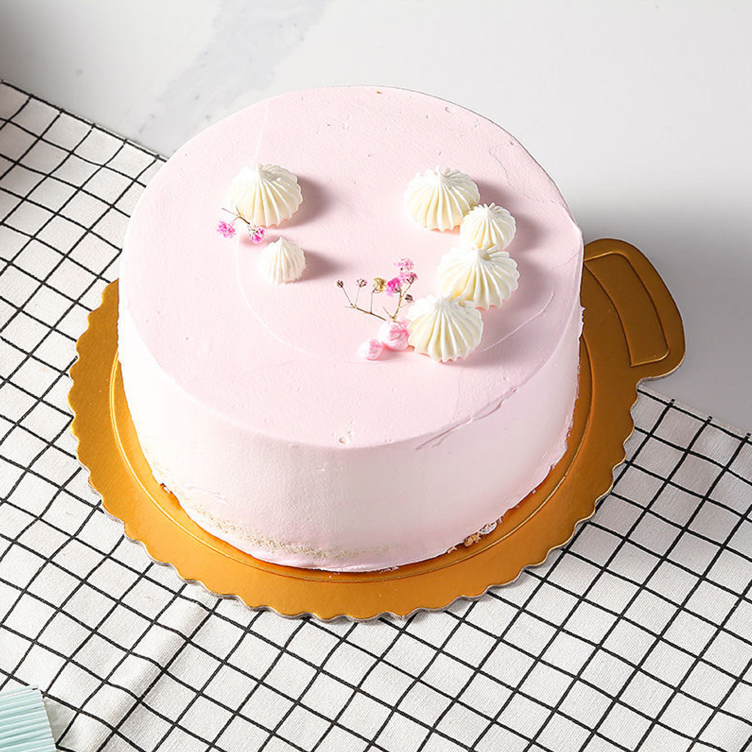 厂家批发ins风西点芝士圆金卡蛋糕垫慕斯底托手柄卡垫蛋糕盒