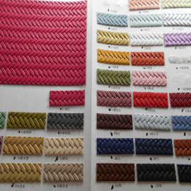 仿编织纹皮革 复古草席纹PVC交叉纹皮革草编织纹人造革箱包手袋革