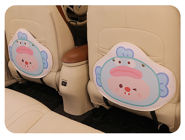 Cartoon cute variety of car seat back anti-kick pad dirt-resistant and easy to clean universal rear seat back anti-dirt protection