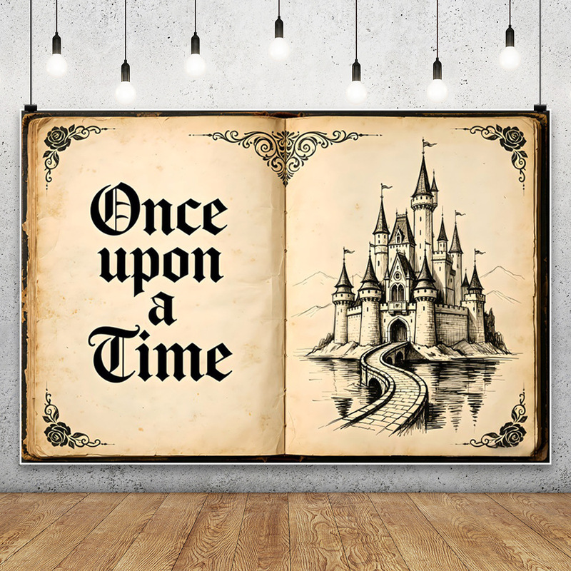 Romantic Fairy Tale Castle Magic Book Wedding Party Photography Background Cloth Foreign Trade Photo Studio Shooting Background Banner Romantic Fairy Tale Castle Magic Book Wedding Party Photography Background Cloth Foreign Trade Photo Studio Shooting Background Banner