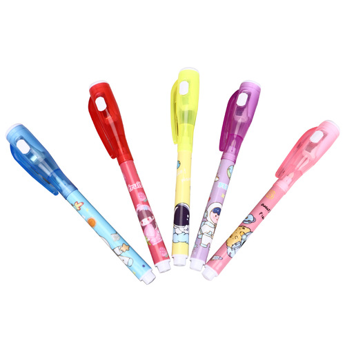 Creative Fun Glow-in-the-Dark Cartoon Markers UV Light ReWritable Highlighters School Supplies