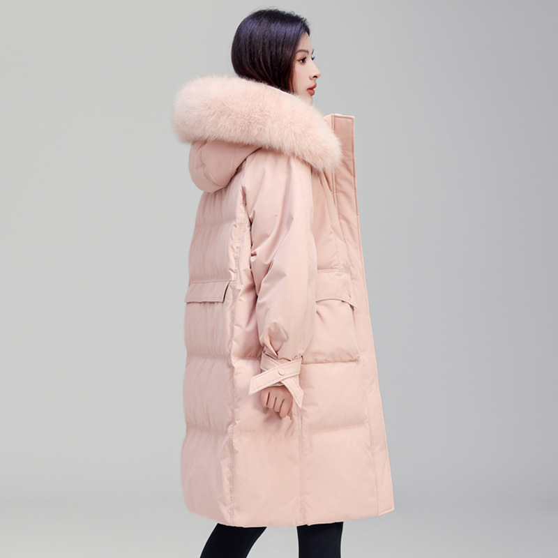 Winter fashionable elegant keep warm velvet down jacket