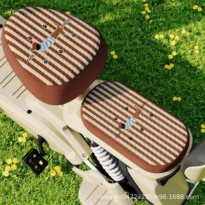 Cover, Electric car cushion - electric-bicycle-front-rear-seat-covers-dachshund-puppy-bingdoudou-electric-bicycle-seat-cover-see-details-for-size