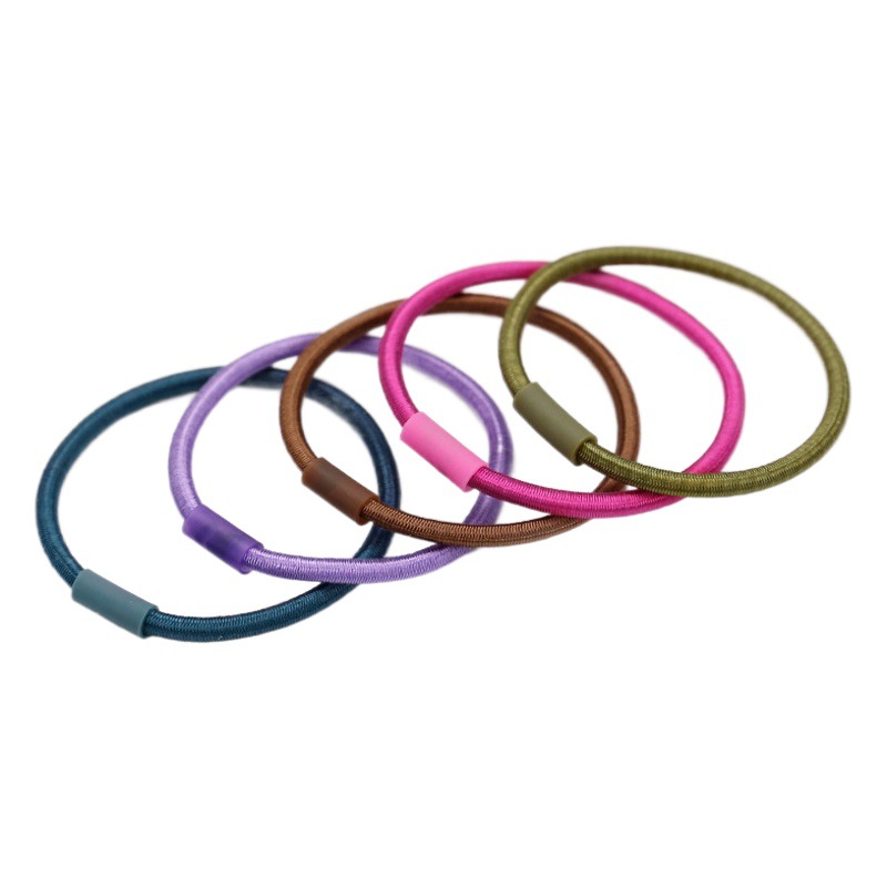 Korean KNK headwear Foundation small rubber band children's small circle small hair rope tie rope leather cover cute hair ring