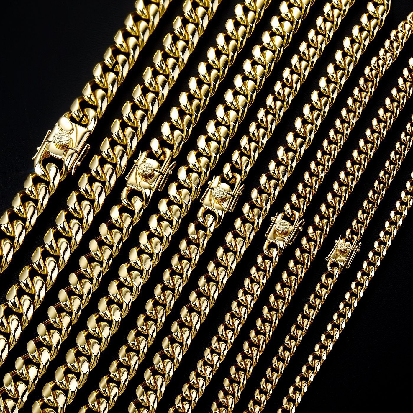 Men's trend necklace stainless steel hip-hop style