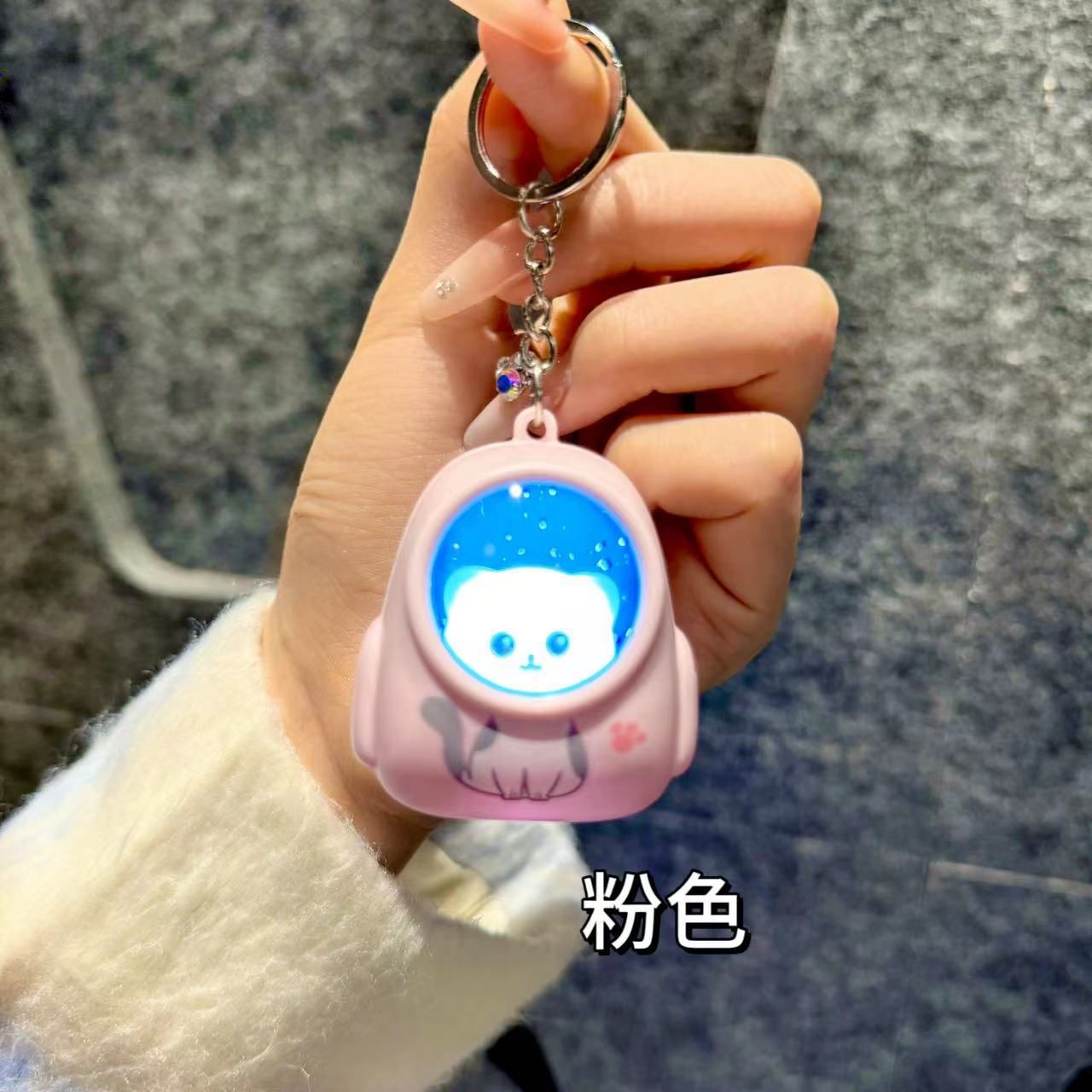 백팩 베어 펜던트-핑크(음성 없음)