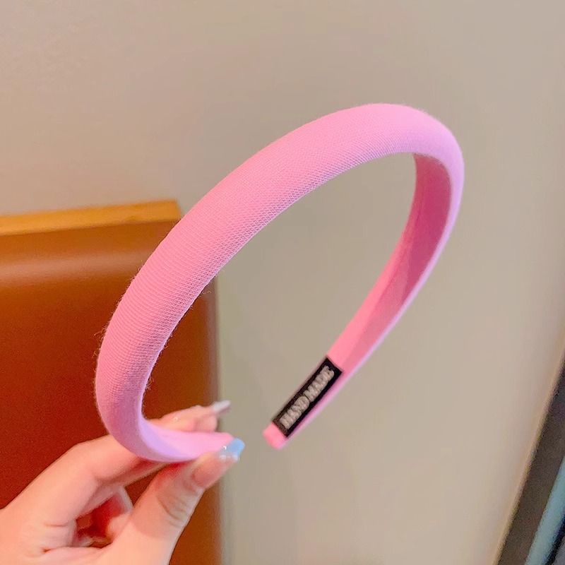 Colegio coreano estilo de color sólido bandas de cabello de chicas simple bandas de cabello delgado de presión universal tarjeta de cabello 2025 nuevo toque de cabello primavera