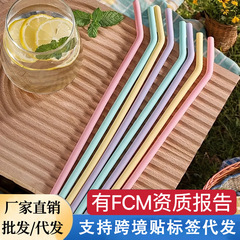 国境を越えた食品グレードのシリコンストロー、ポータブルで再利用可能なストロー、高温耐性、お手入れが簡単、食器洗い機対応