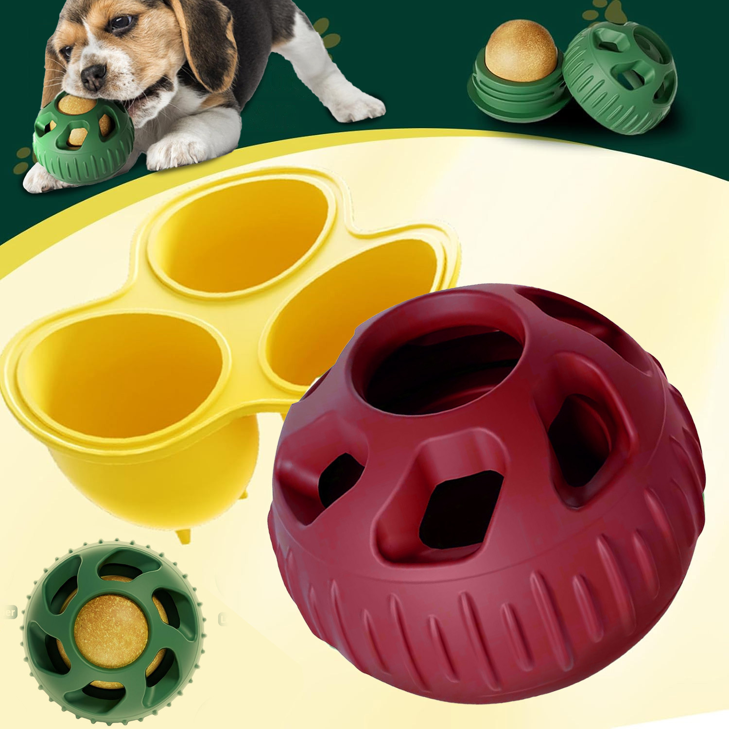 Rojo 丨 Molde de bola de comida lenta