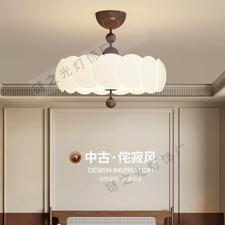 Креативная ретро-потолочная лампа для спальни и гостиной,_BAR LED подсветка, комфортный спектр света, французский стиль