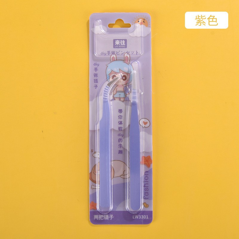 123mm pinzas de pestañas falsas sin pegamento coloridas pinzas de joyería punta herramientas de belleza de pestañas profesionales
