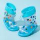 Children's Transparent Rain Boots for Boys and Girls Kindergarten Non-slip Children Shark Rain Boots Cute Baby Rainbow Bean Rubber Shoes Cute