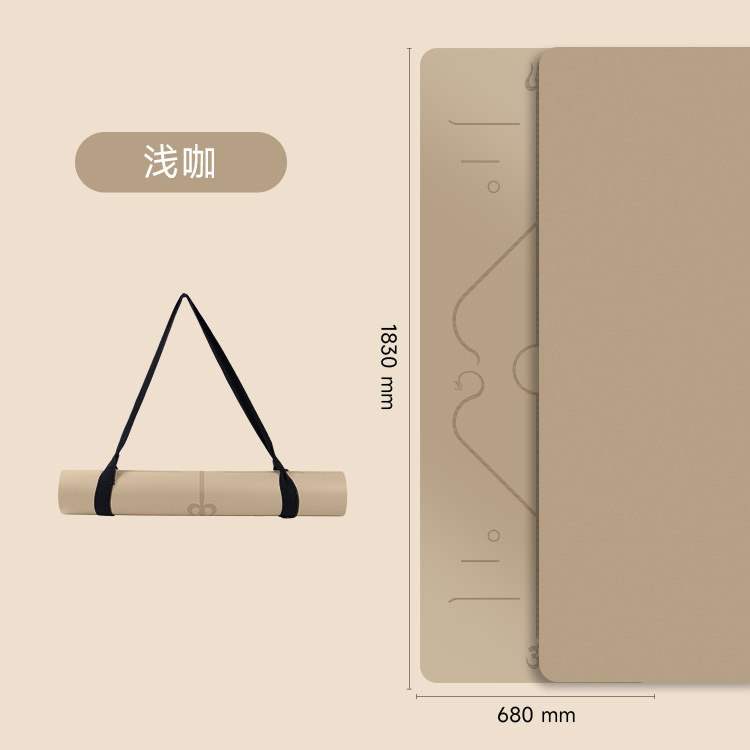 Alfombrilla de yoga de caucho natural PU, alfombrilla de fitness para Pilates, uso doméstico para hombres y mujeres, alfombrilla antideslizante para el suelo, alfombrilla gruesa insonorizada que absorbe el sudor