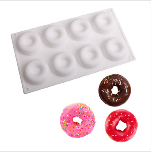 Sanxin Round Donut Mousse Cake Silicone Mold DIY Chocolate Decoration Ice Cream Dessert Pudding Grinding Tool