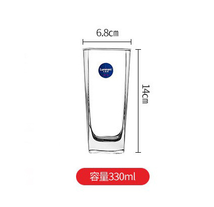 Copa cuadrada de vidrio lemeiya hogar engrosada taza de té taza de agua de vidrio reforzado conjunto taza de beber transparente