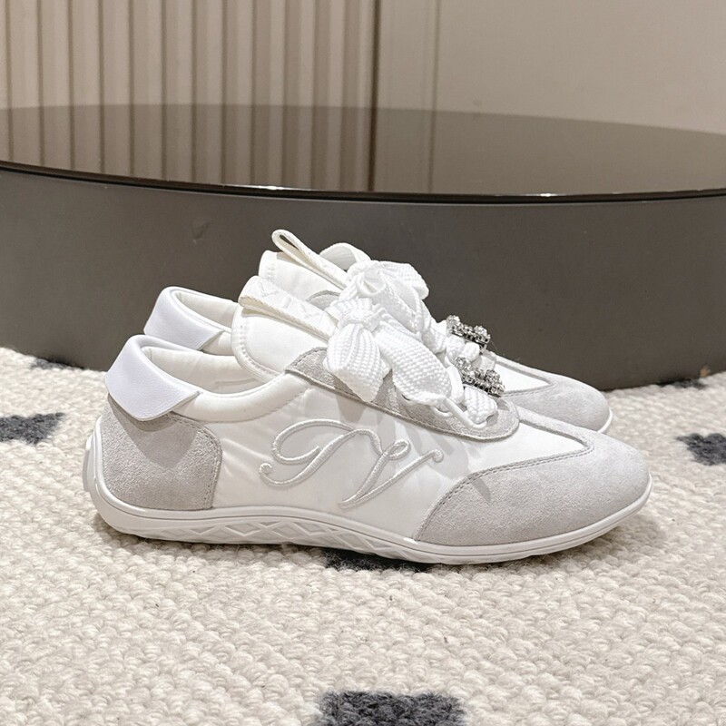 Women's Genuine Leather Lace-Up Flat Sneakers Versatile Casual Shoes Fashion White Shoes with Rhinestone Rv Square Buckle Women's Shoes Women's Genuine Leather Lace-Up Flat Sneakers Versatile Casual Shoes Fashion White Shoes with Rhinestone Rv Square Buckle Women's Shoes