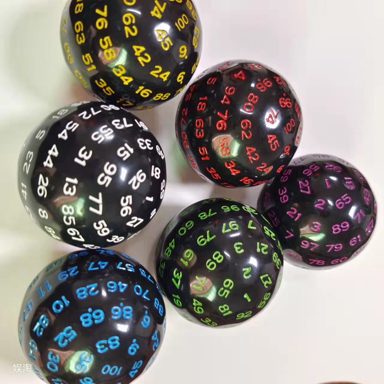 Nuevo 100 lados digital 1-100 dados de múltiples lados D100 gran colección de juegos de bolas dados de enseñanza apoyos de juego de mesa