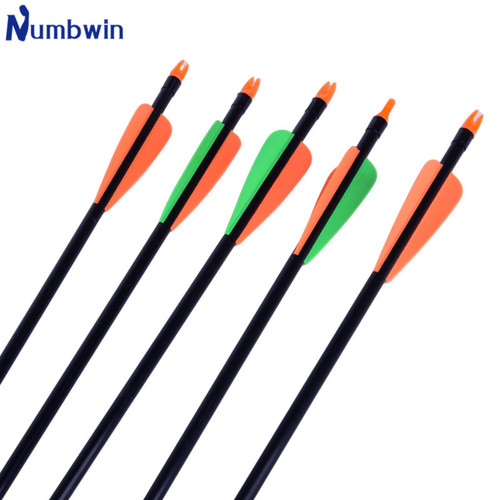 Sticky feather arrow bow fiberglass arrow training competition scenic area arrow 8mm arrow shaft Baotou arrow archery equipment