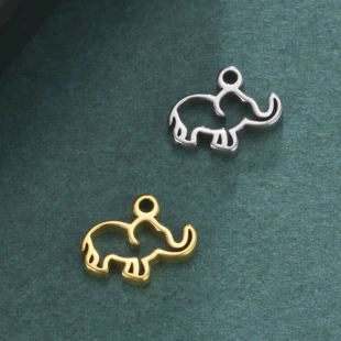 Подвеска-слонёнок титан золочение 18K нержавеющая сталь