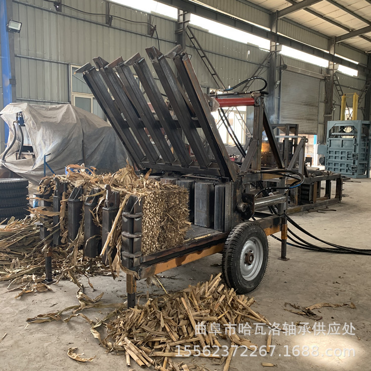 治沙用的芦苇打捆机 稻草秸秆切断压块机 卧式方形芦苇打捆机