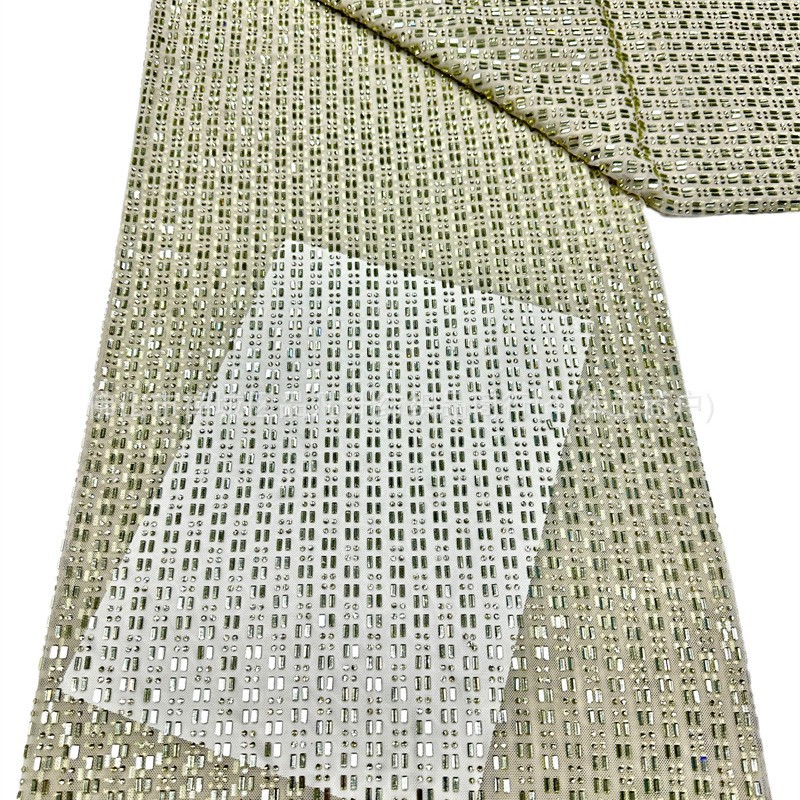 3 × 3 tela de malla elástica de vidrio vertical perforada 14 colores de rendimiento del escenario vestido de tela elástica en stock