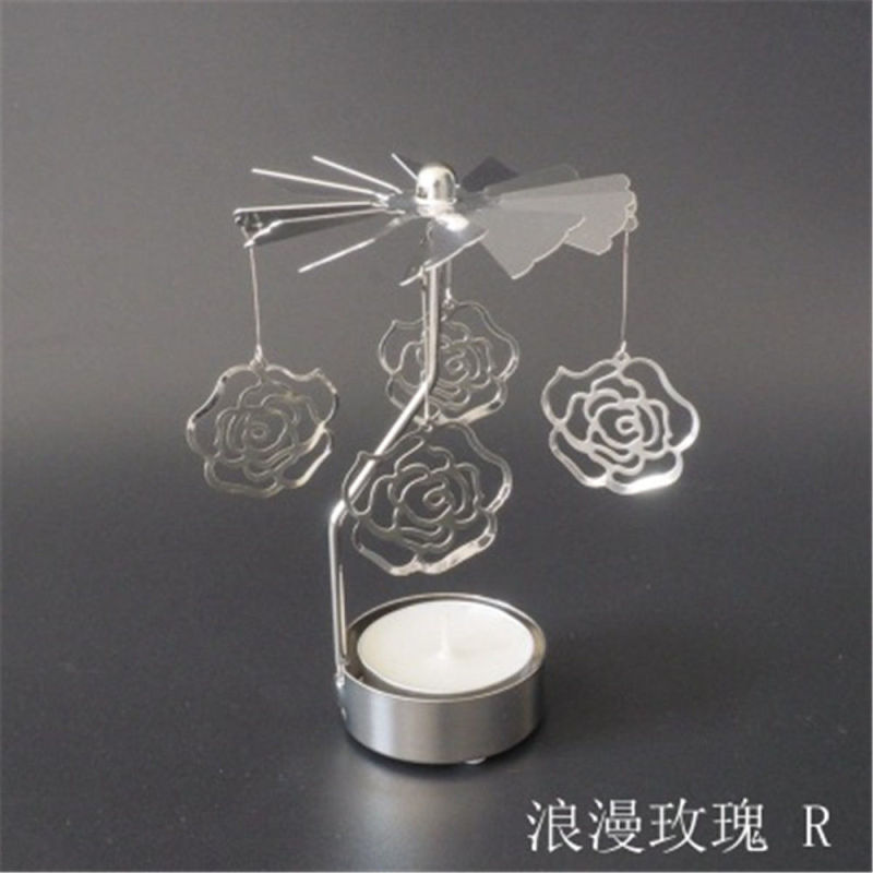 走马灯旋转烛台浪漫烛光少女心香薰蜡烛节日创意梦幻礼物复古摆件|undefined