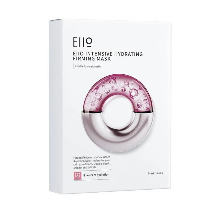 Fuchsia glossy face mask, intense hydration, 10 pieces