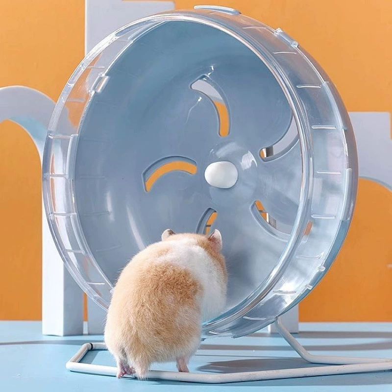 Беговое колесо для хомяка, бесшумное с кронштейном, ролик, золотой медведь, специальная игрушка для бега, мебель, ландшафтный дизайн, принадлежности для клетки