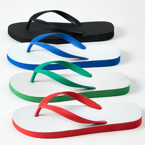 Thai-style men's summer non-slip flip-flops, made from 100% natural rubber—perfect for indoor, outdoor, and beach wear.